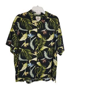 Paradise Collection Men's Shirt Size XL 100% Fine Washable Silk Hawaiian Button